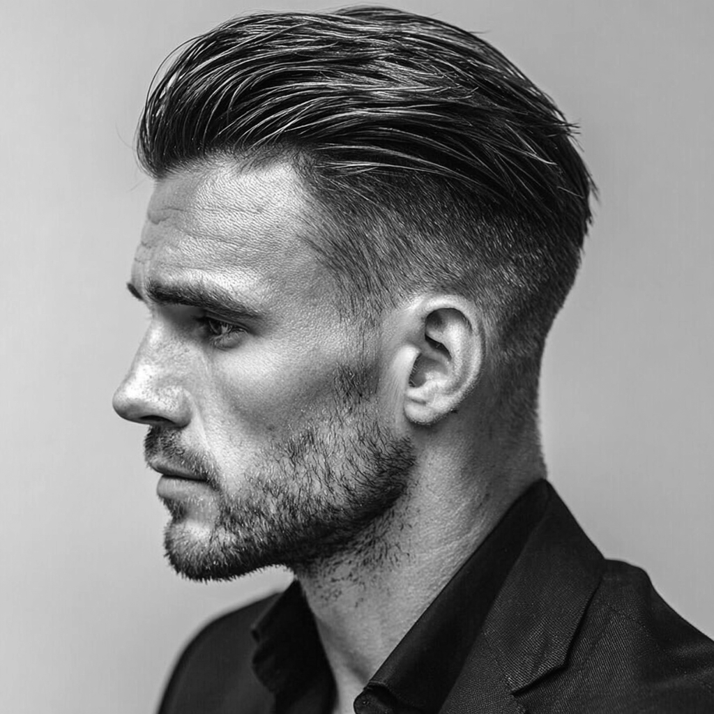 traditional slicked back hair