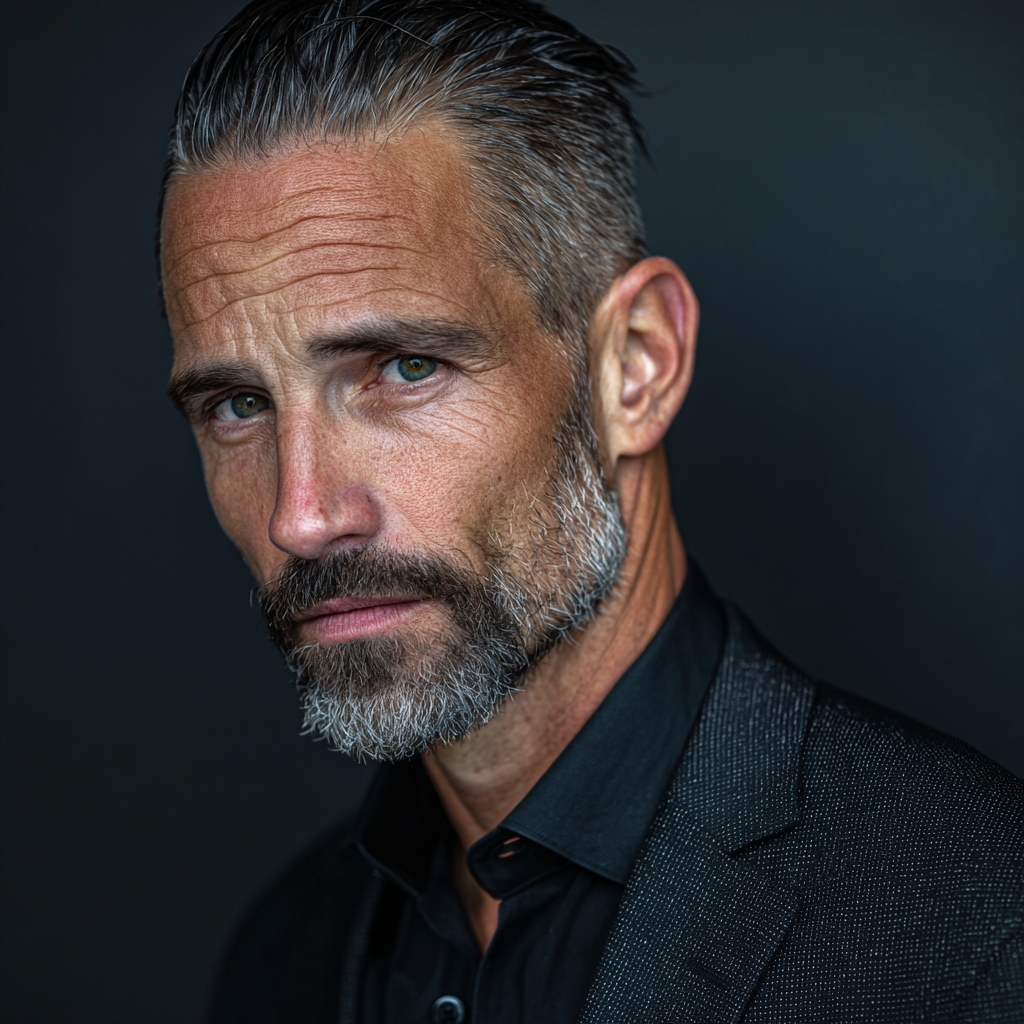 wet slicked back haircut