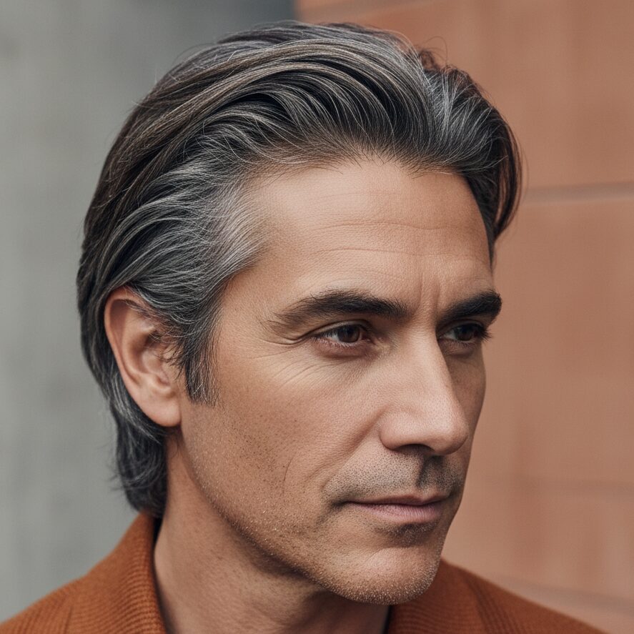 brush back flow haircut refined