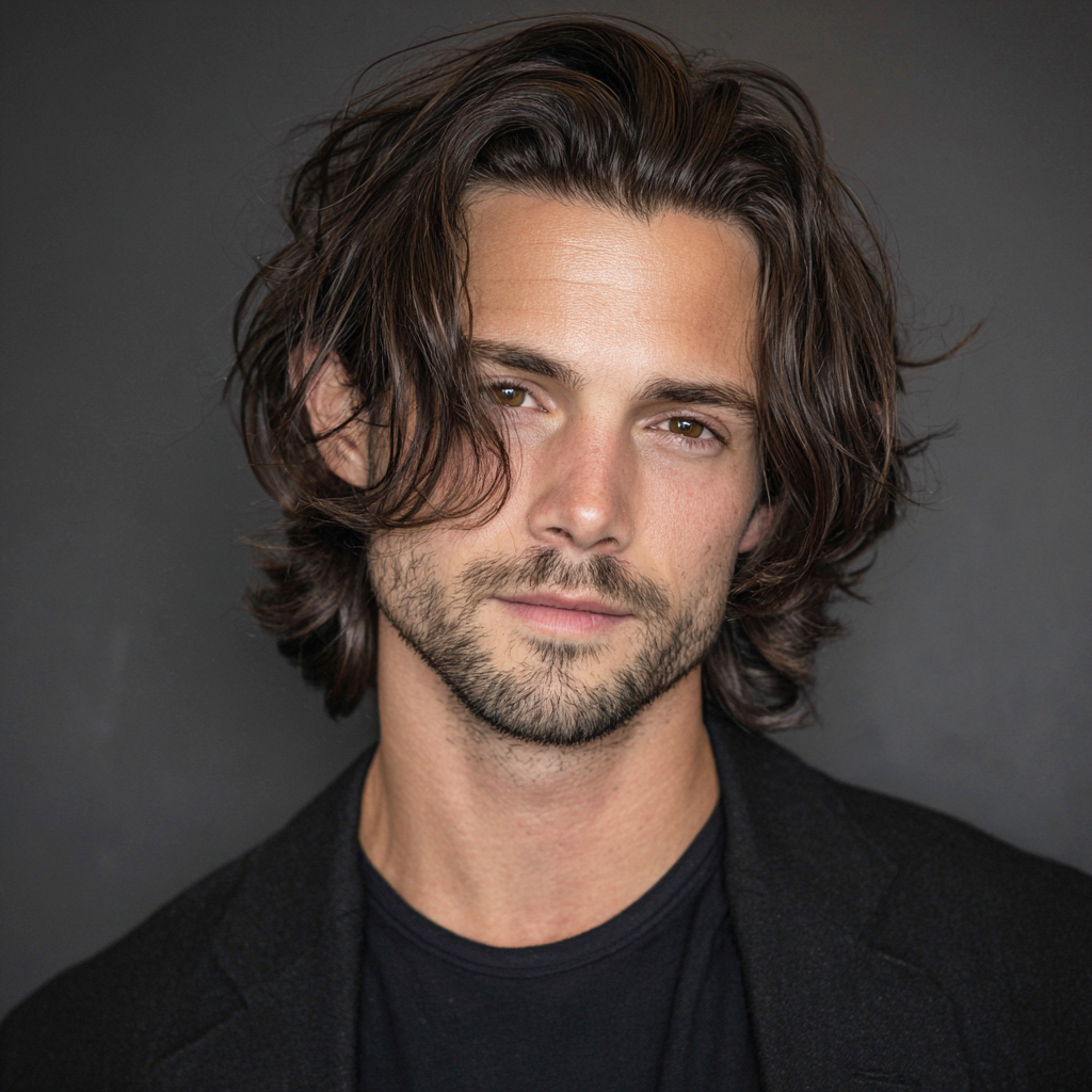 graduated men's flow haircut layered