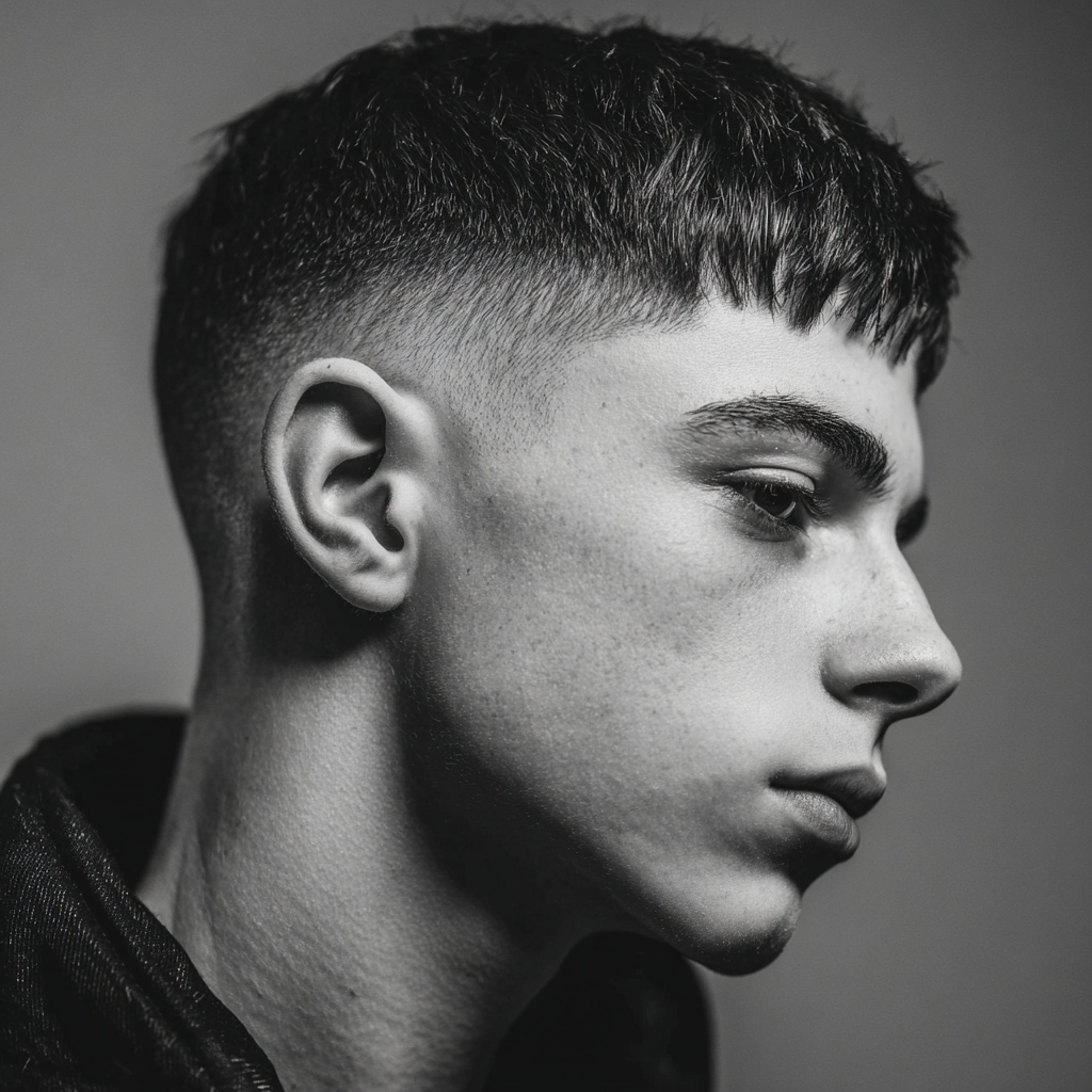 images of popular male teenage hairstyles: the french crop