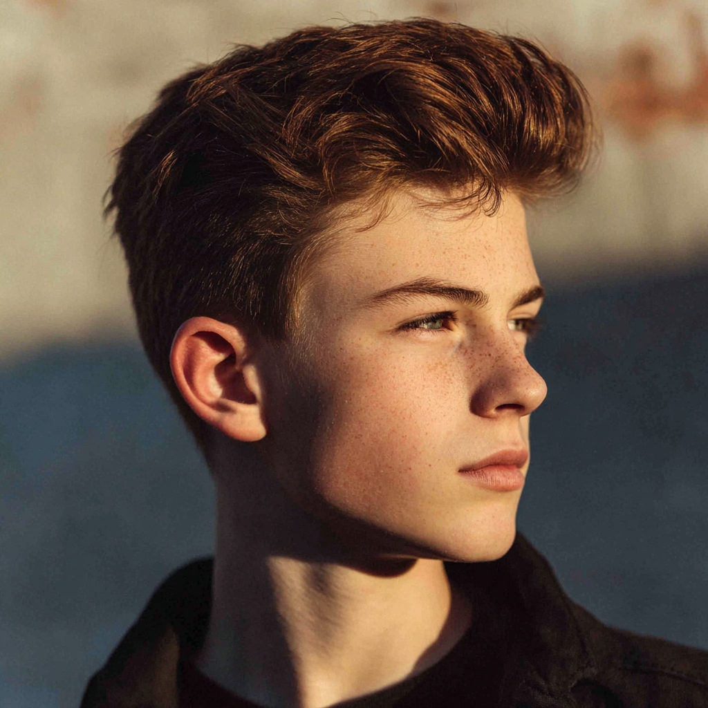 the pompadour is a popular hairstyle for men of all ages including teenagers