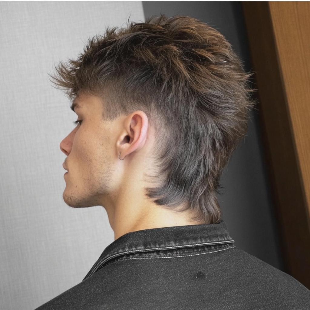 image of a popular male teenage hairstyle: the modern mullet