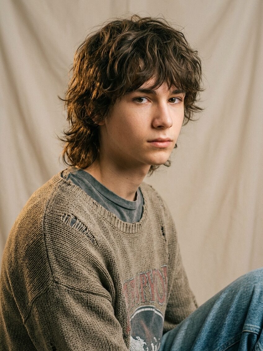 teen boy haircuts for 2026 - grunge shag
