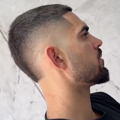 burst fade straight hair