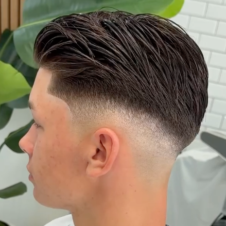 drop fade on straight hair 
