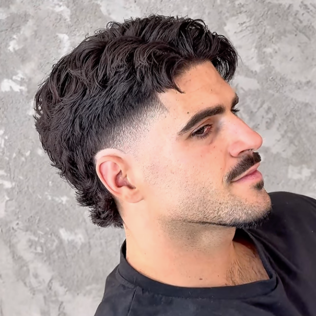 modern mullet textured