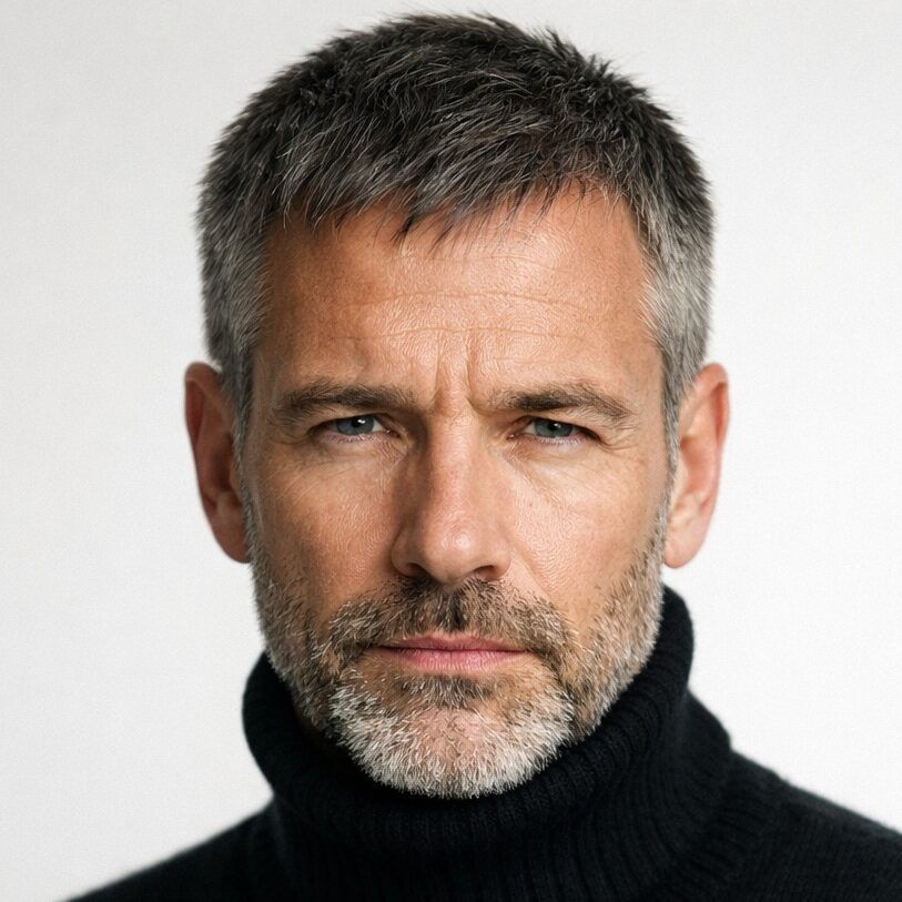 comb forward haircut for receding hairlines