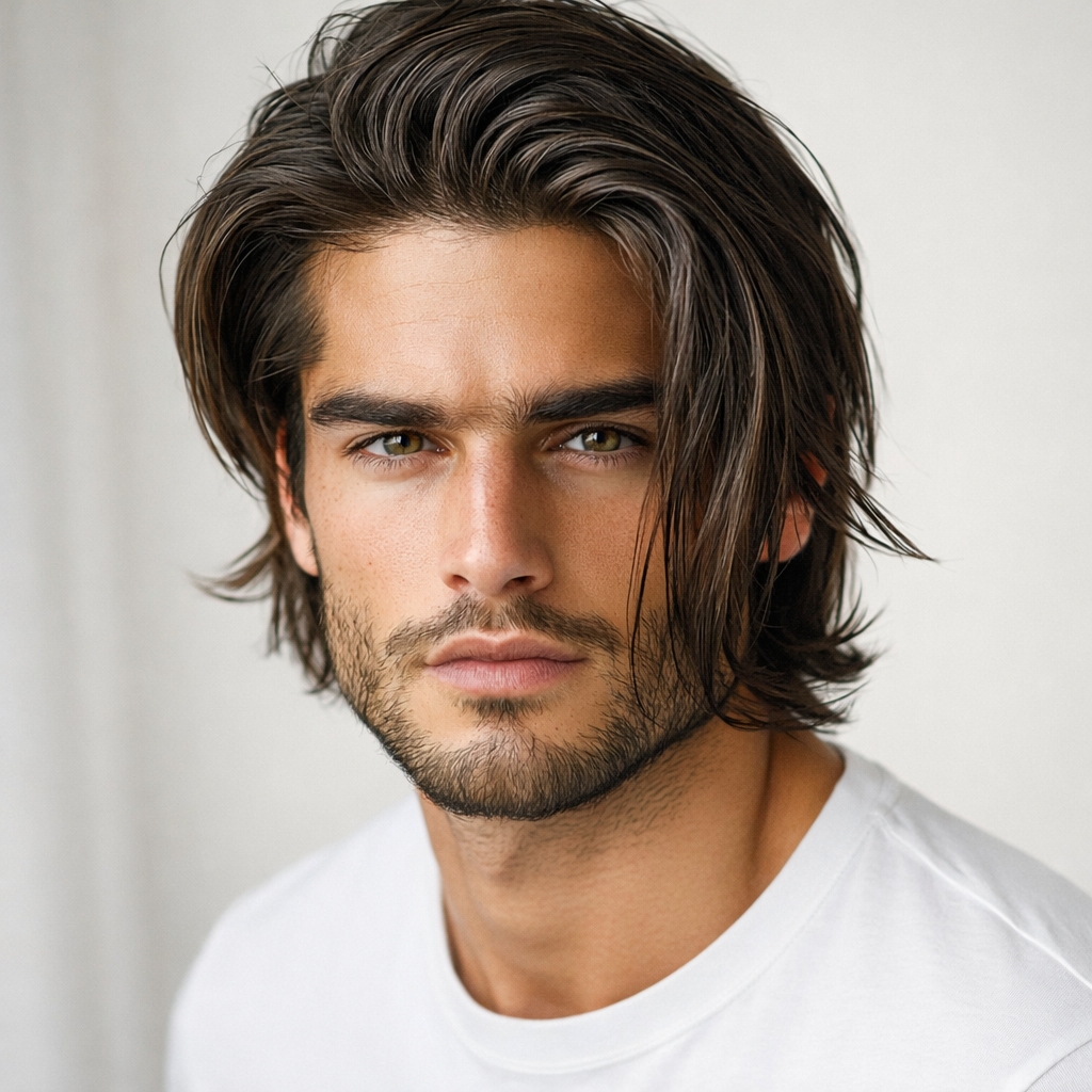 corte media melena a capas