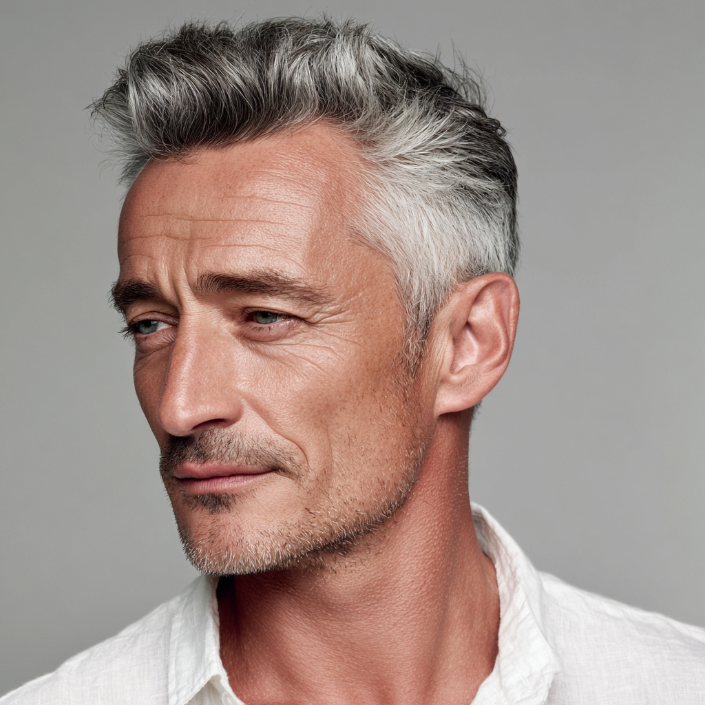 short quiff for men with a receding hairline