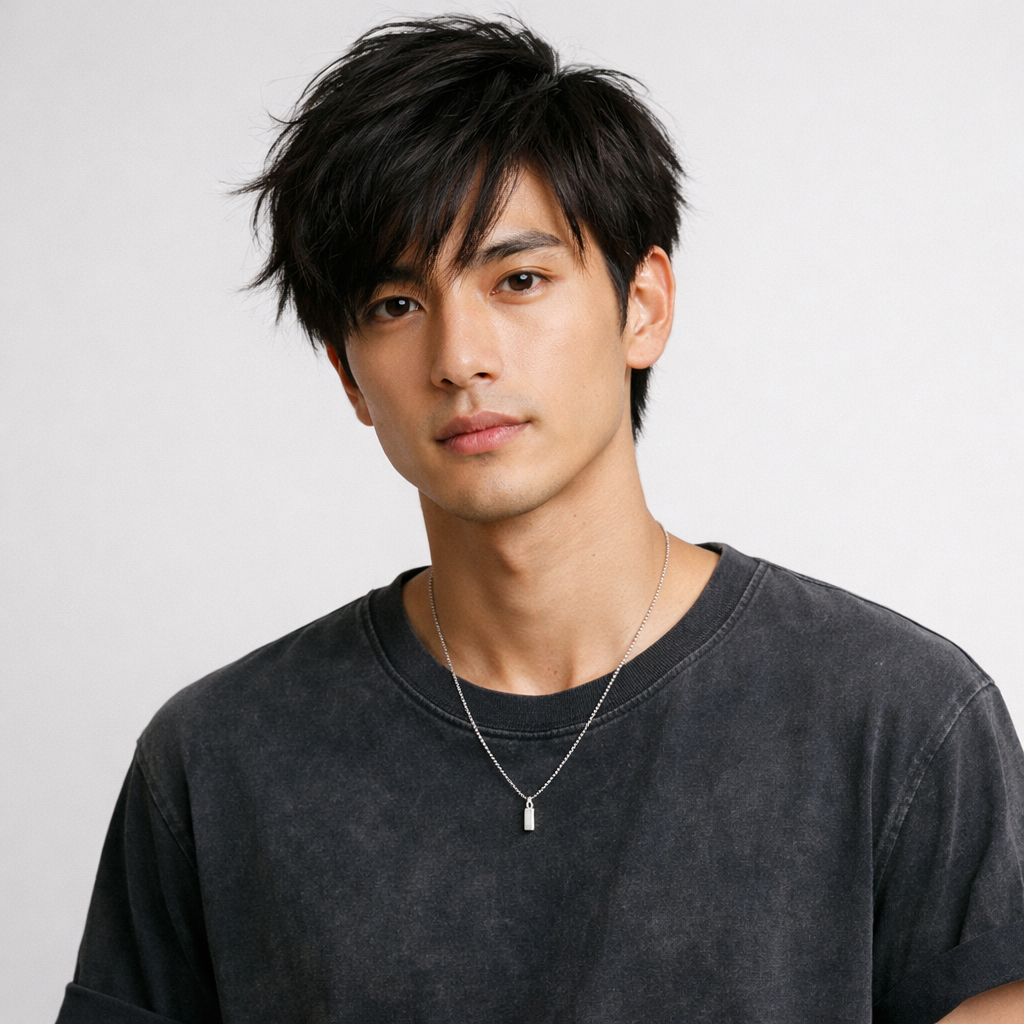 Messy side-swept fringe with tousled layers and natural texture for casual style.