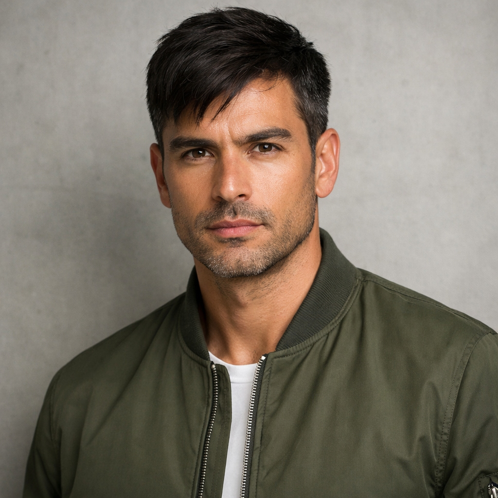 short side swept fringe haircut for men