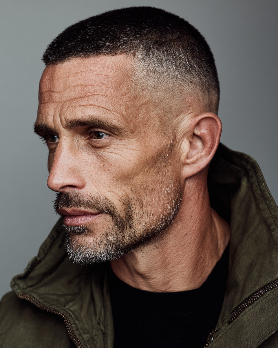 Receding Hairline Haircuts for Men crew cut