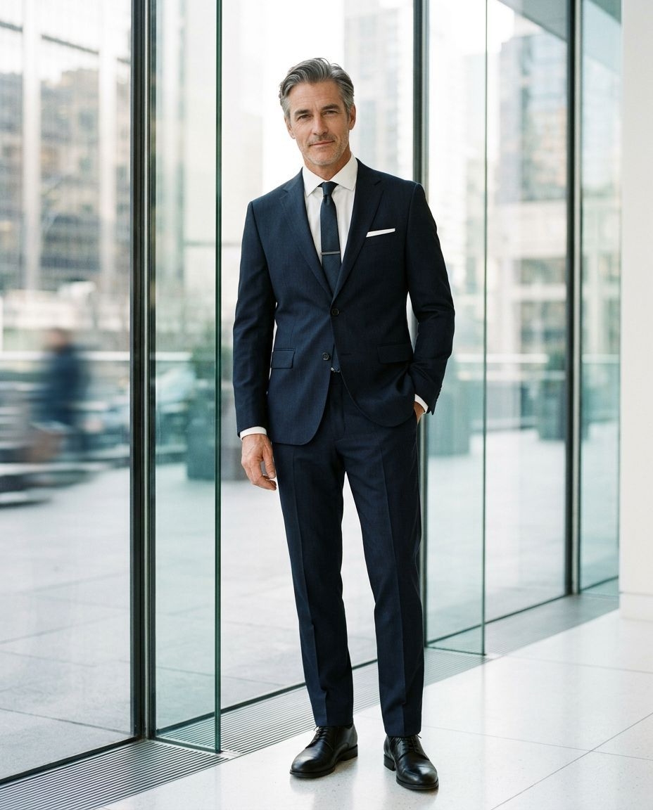 classic business outfit for men over 50
