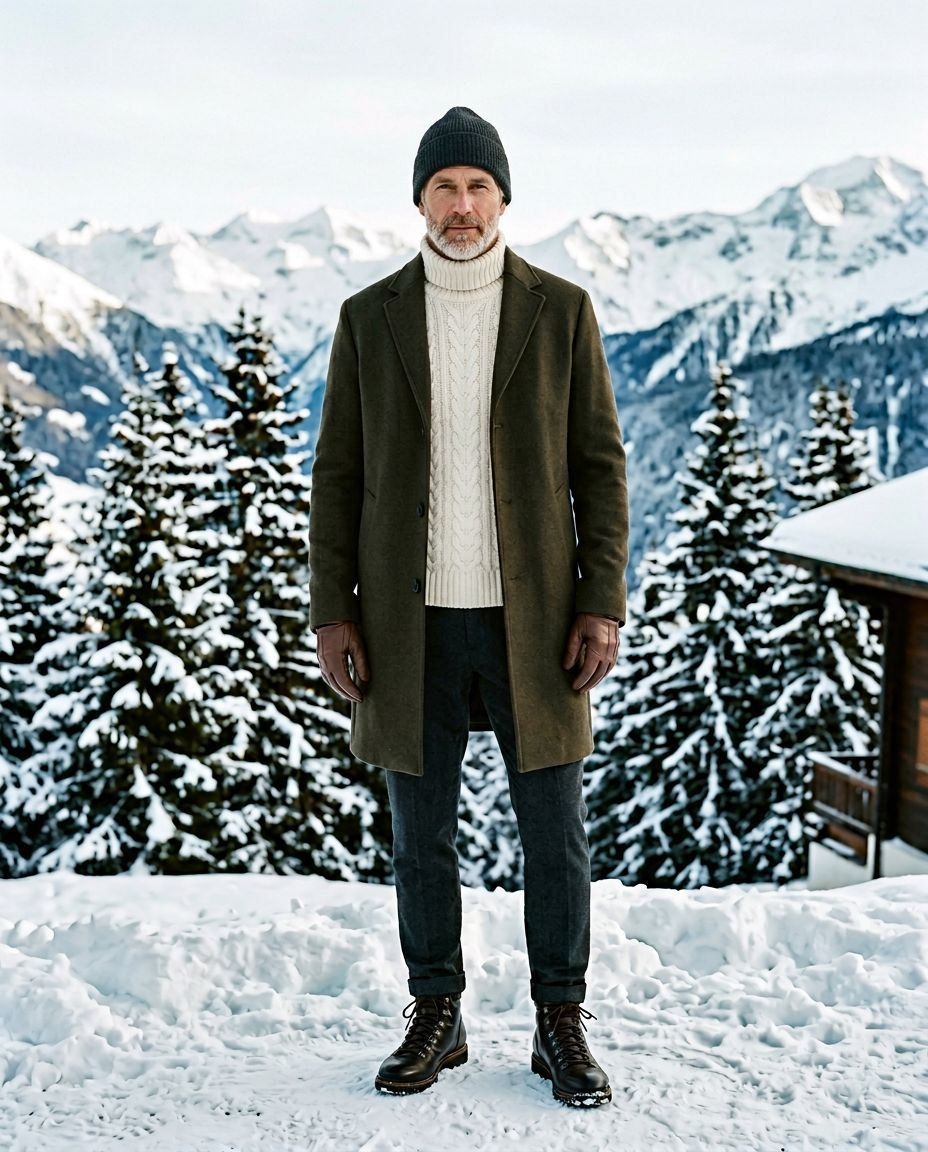 mountain winter outfit for men