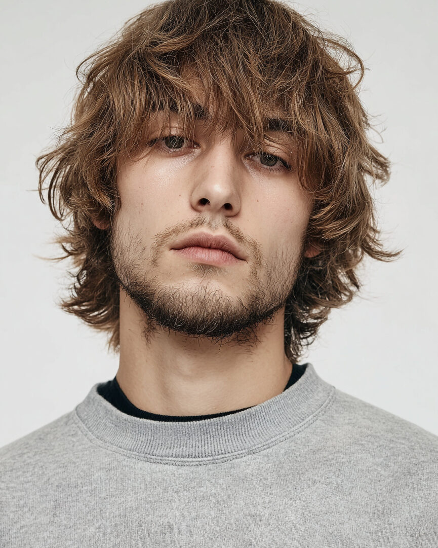wolf cut men's hair trends 2026