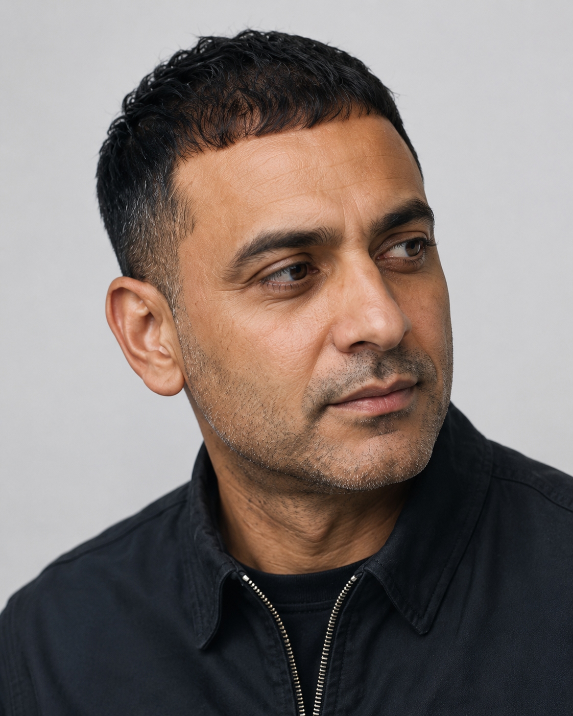 mini fringe haircut for mature men with receding hairline
