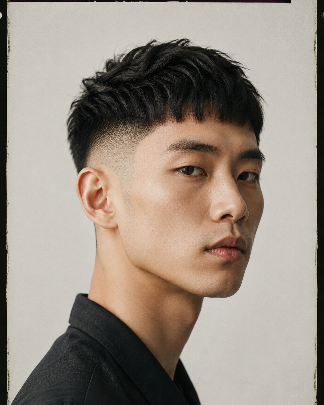 high fade with fringe