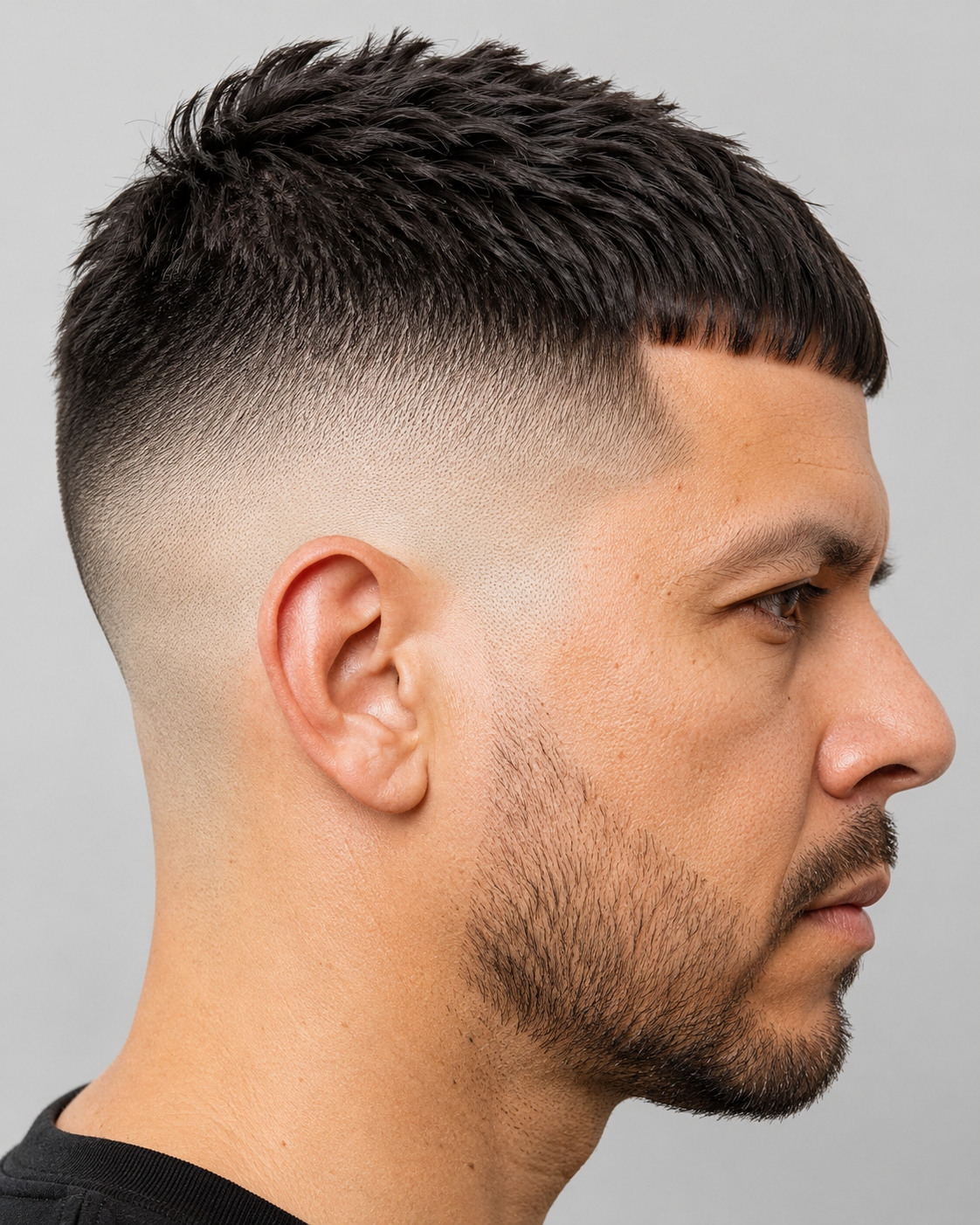 skin fade with fringe
