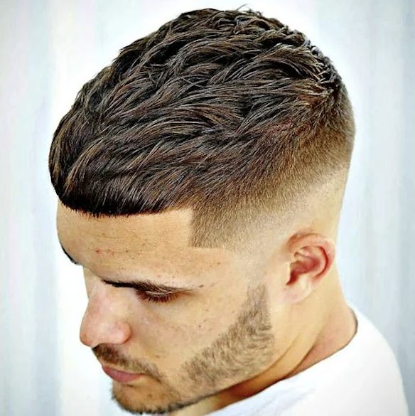 balanced French crop mid fade haircut for men