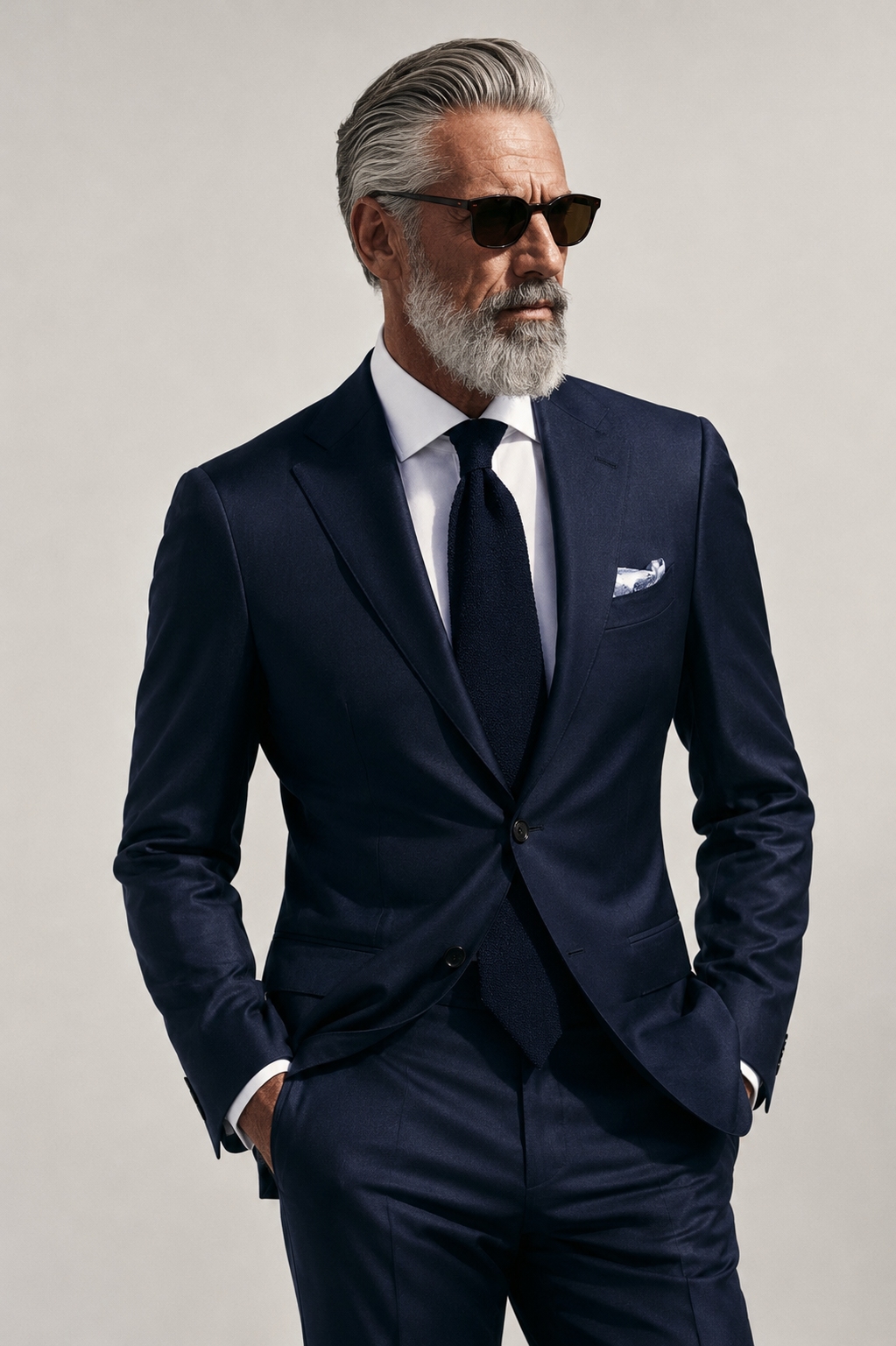 vaga men's style from 50 to 55 years old - navy suit