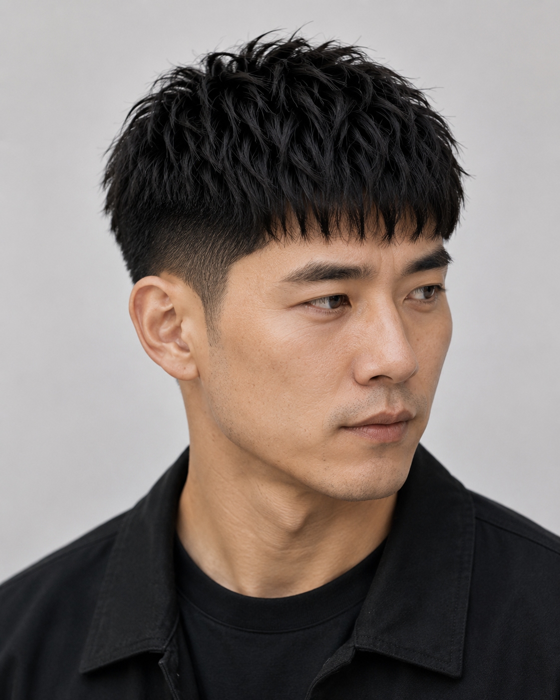 two block textured hair
