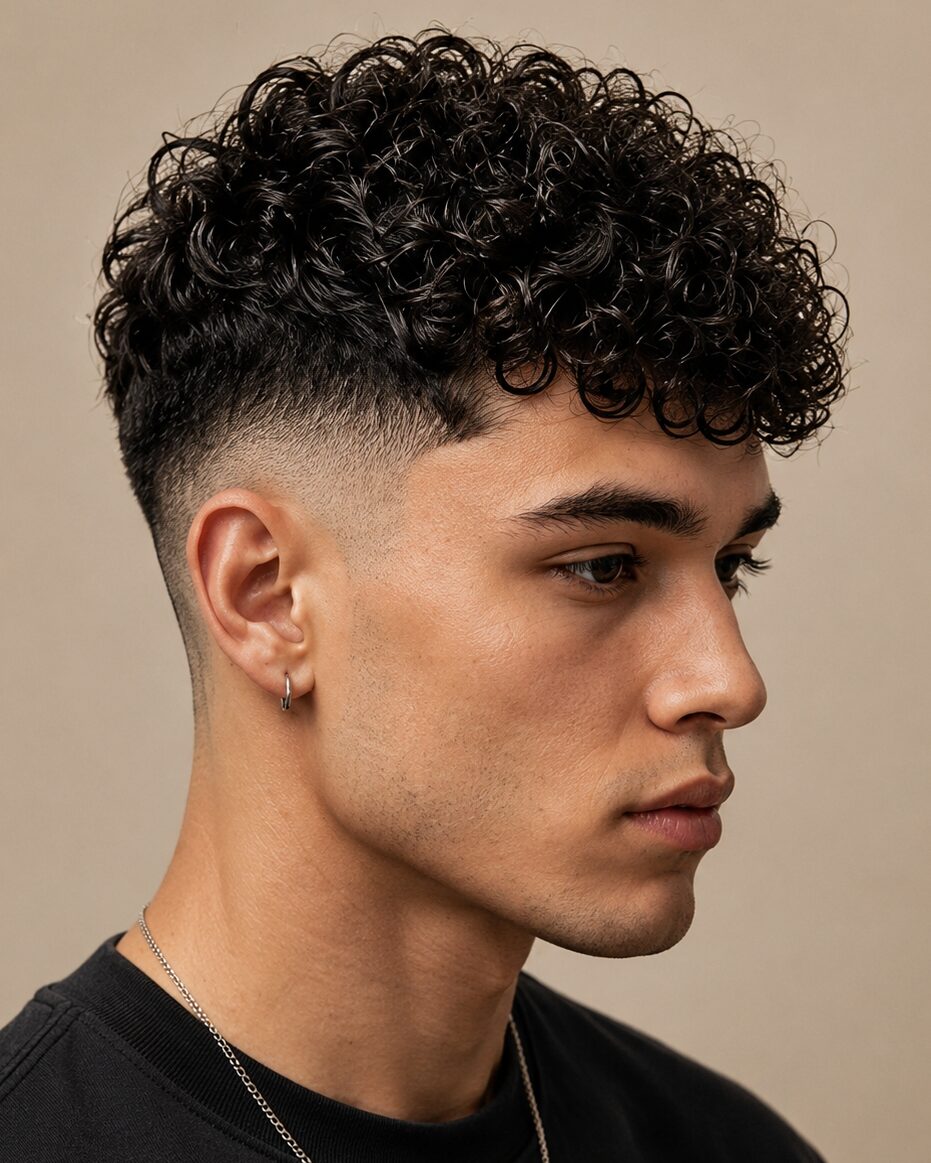 textured crop curly hair