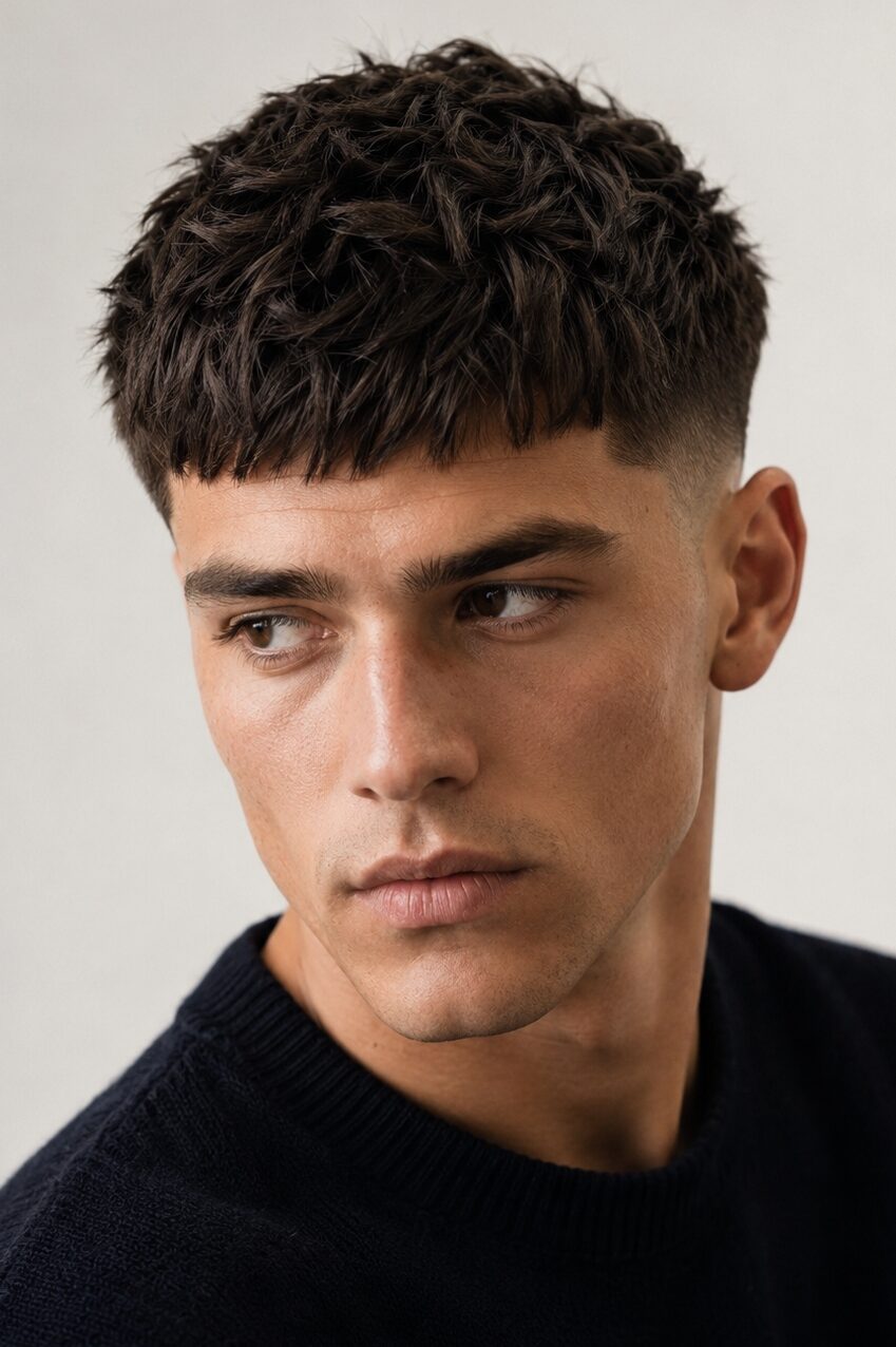 mid fade with fringe