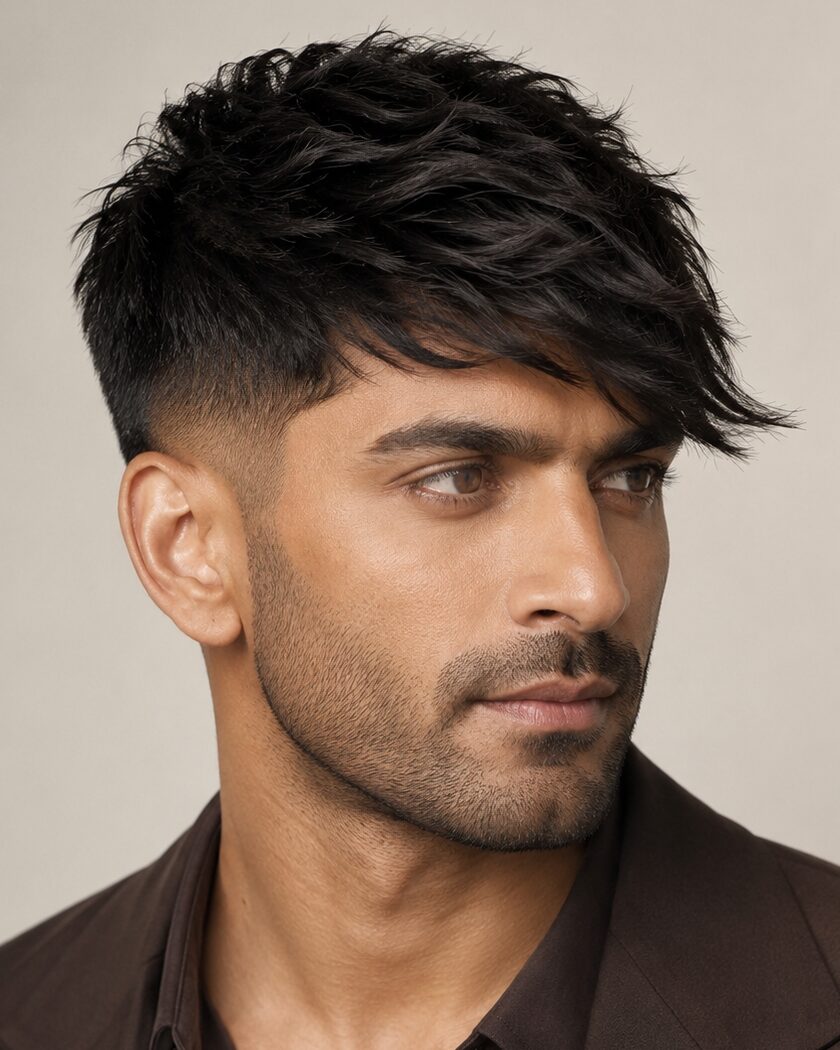 side swept textured crop
