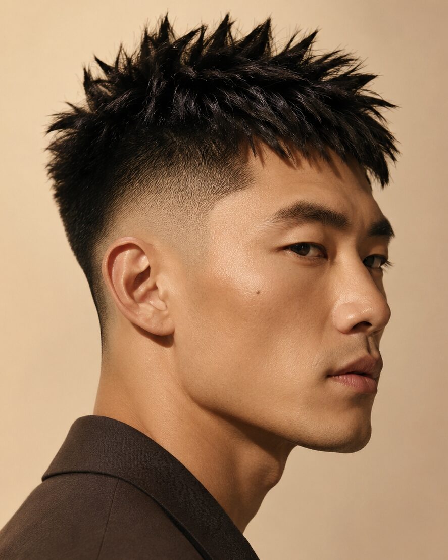 spiky haircut for men