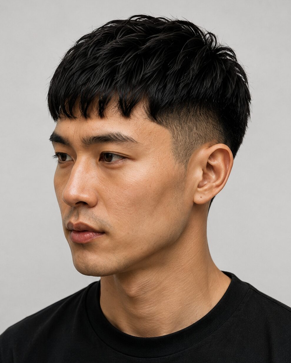 straight hair textured crop