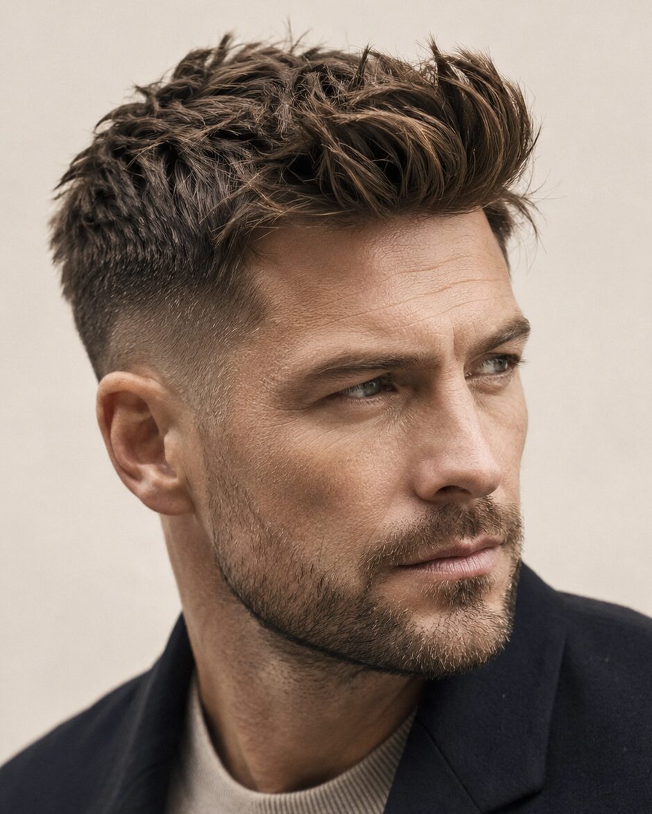 textured crop quiff