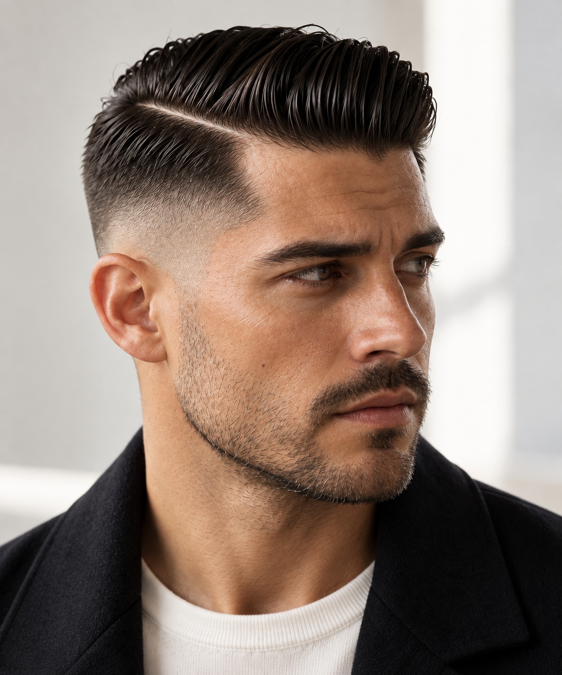 Ivy League with High Fade