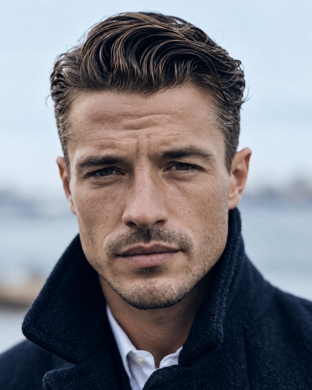 Longer textured Ivy League professional haircut